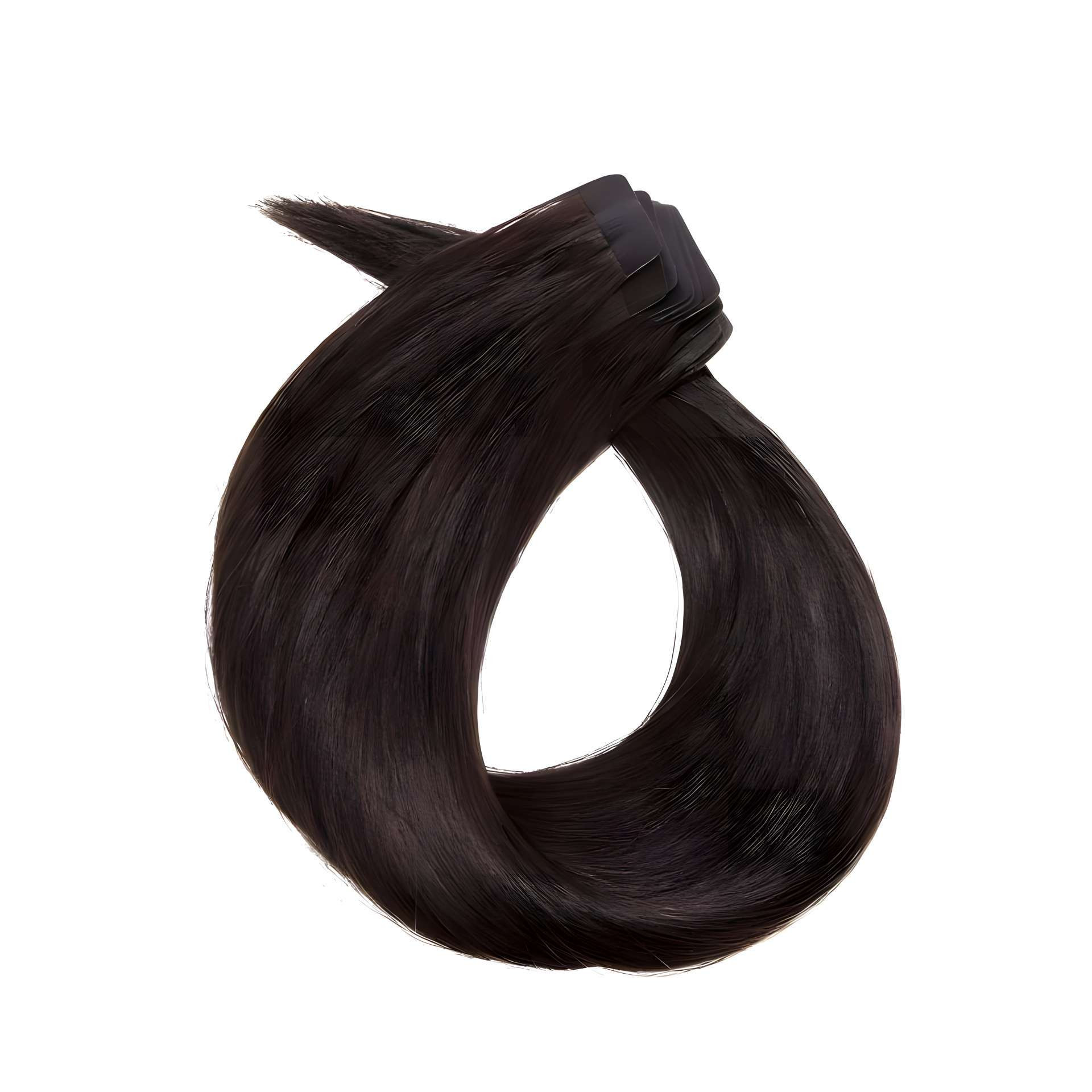Tape Extensions - #1b Off Black - 60 cm fra LuxusHair